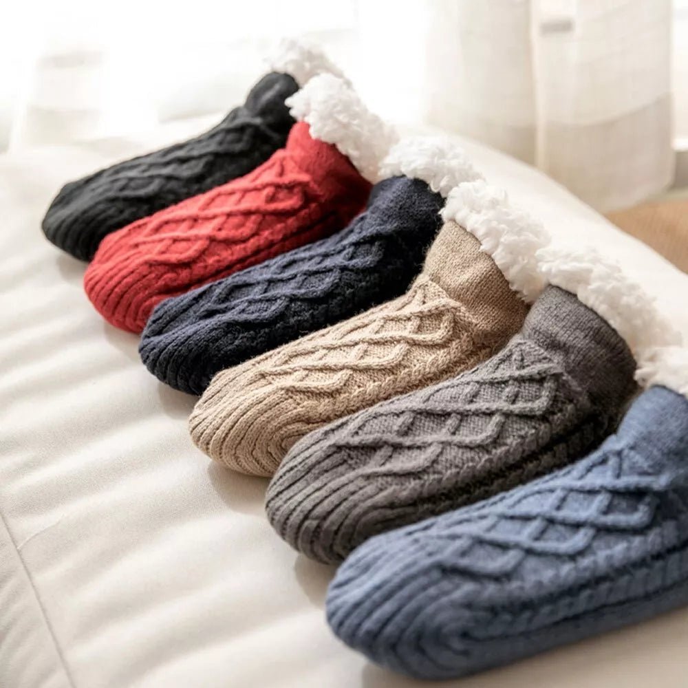 Thermal Non-Slip Socks - Cozy Fleece Lined Winter Women's Home Comfort