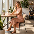 Womens Ribbed Knit Sleeveless Midi Dress for Versatile Styling