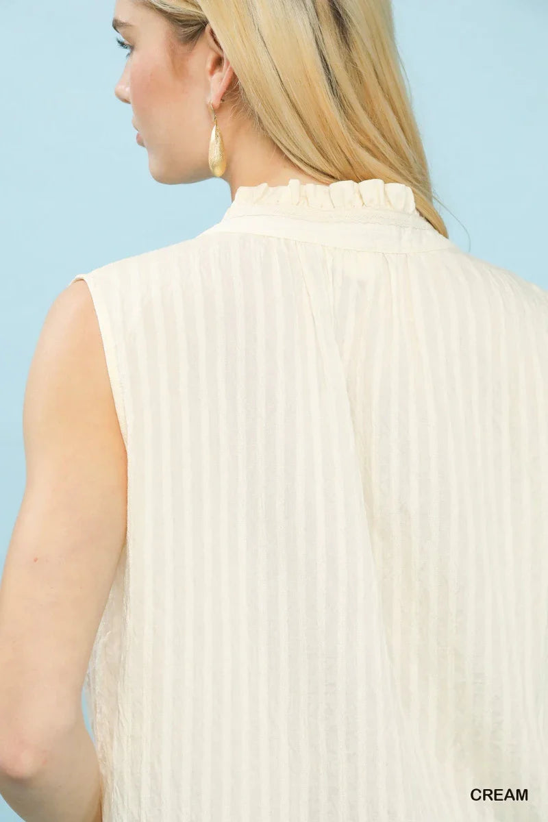 Women's Textured Split Neck Boho Blouse for Casual Style